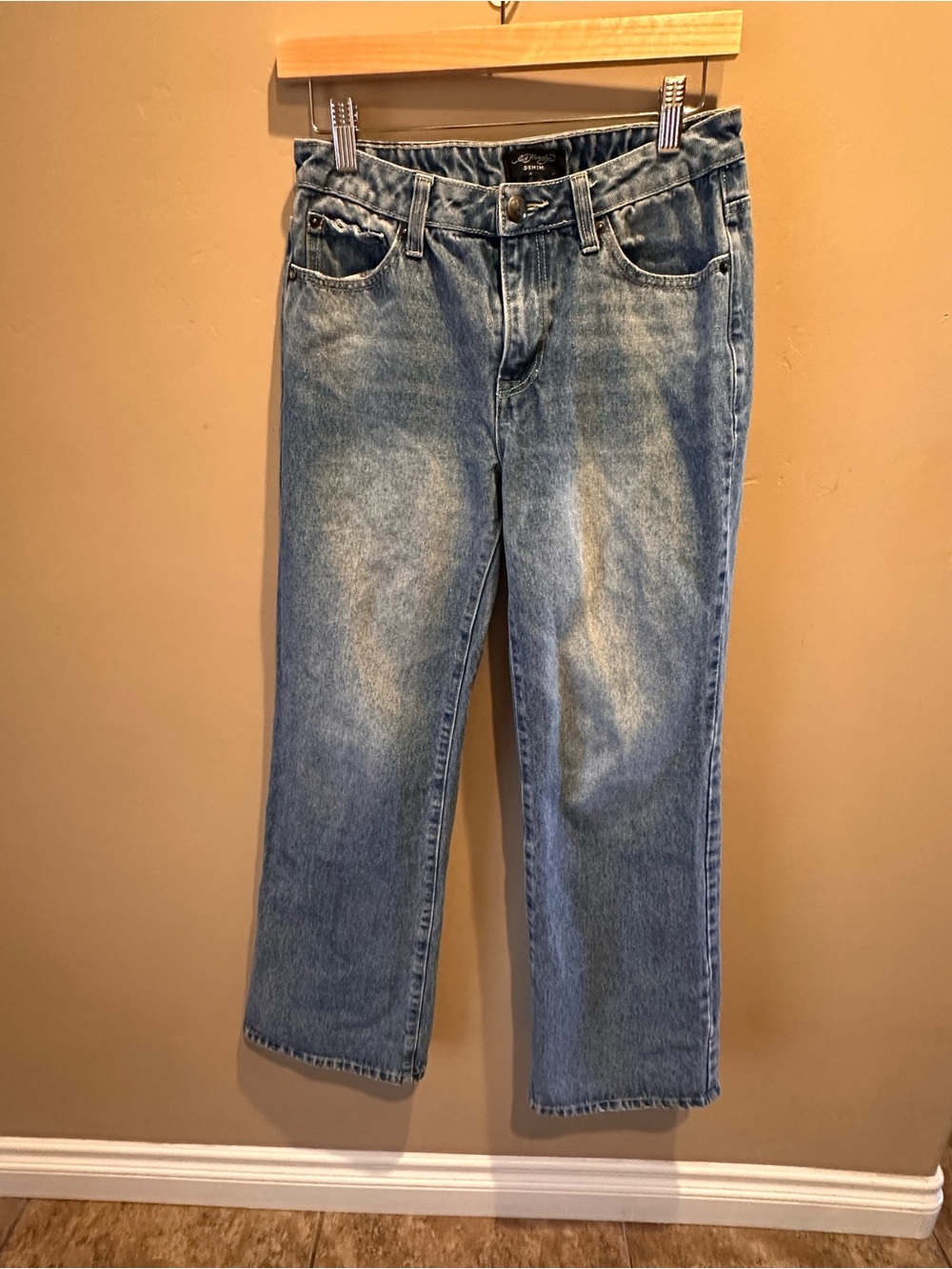 Ed Hardy Graphic Embroidered Back Pocket Denim Jeans Blue Size 26